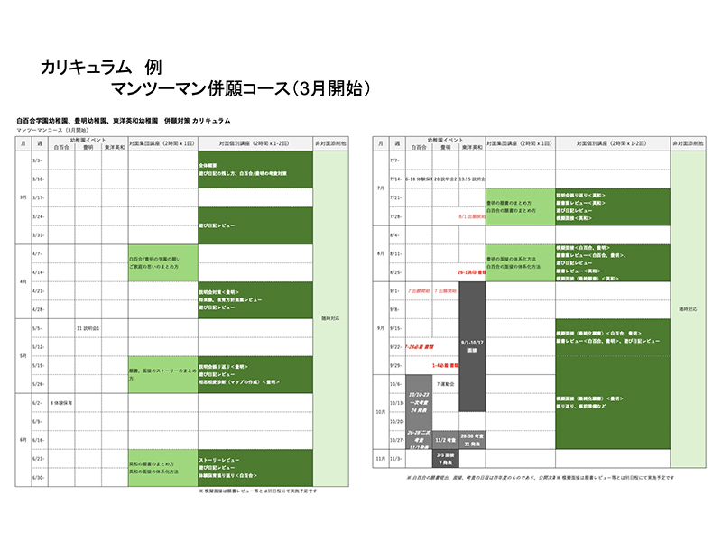 年間スケジュール例2